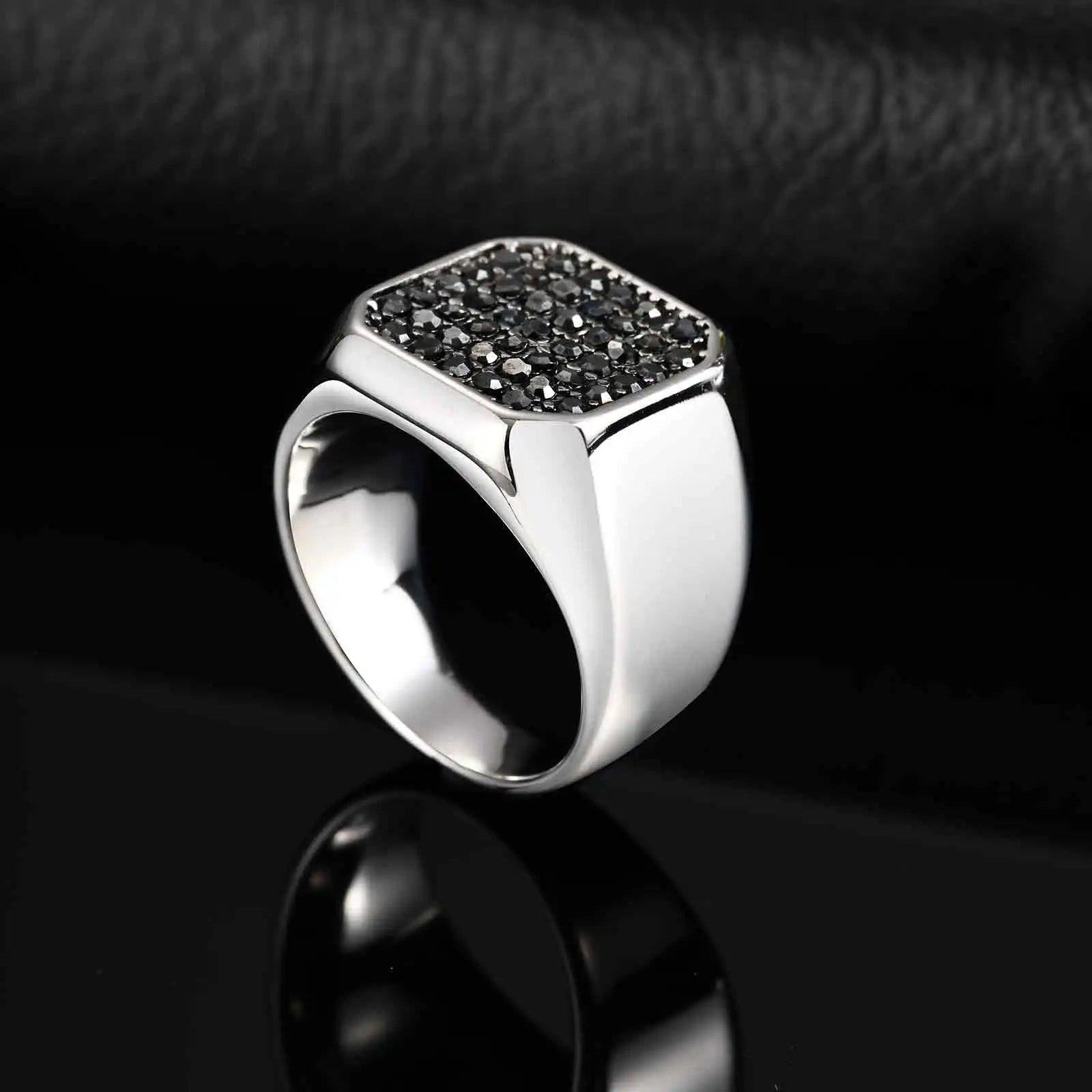 Bague Oyon – Acier inoxydable premium & zircon gris pour homme