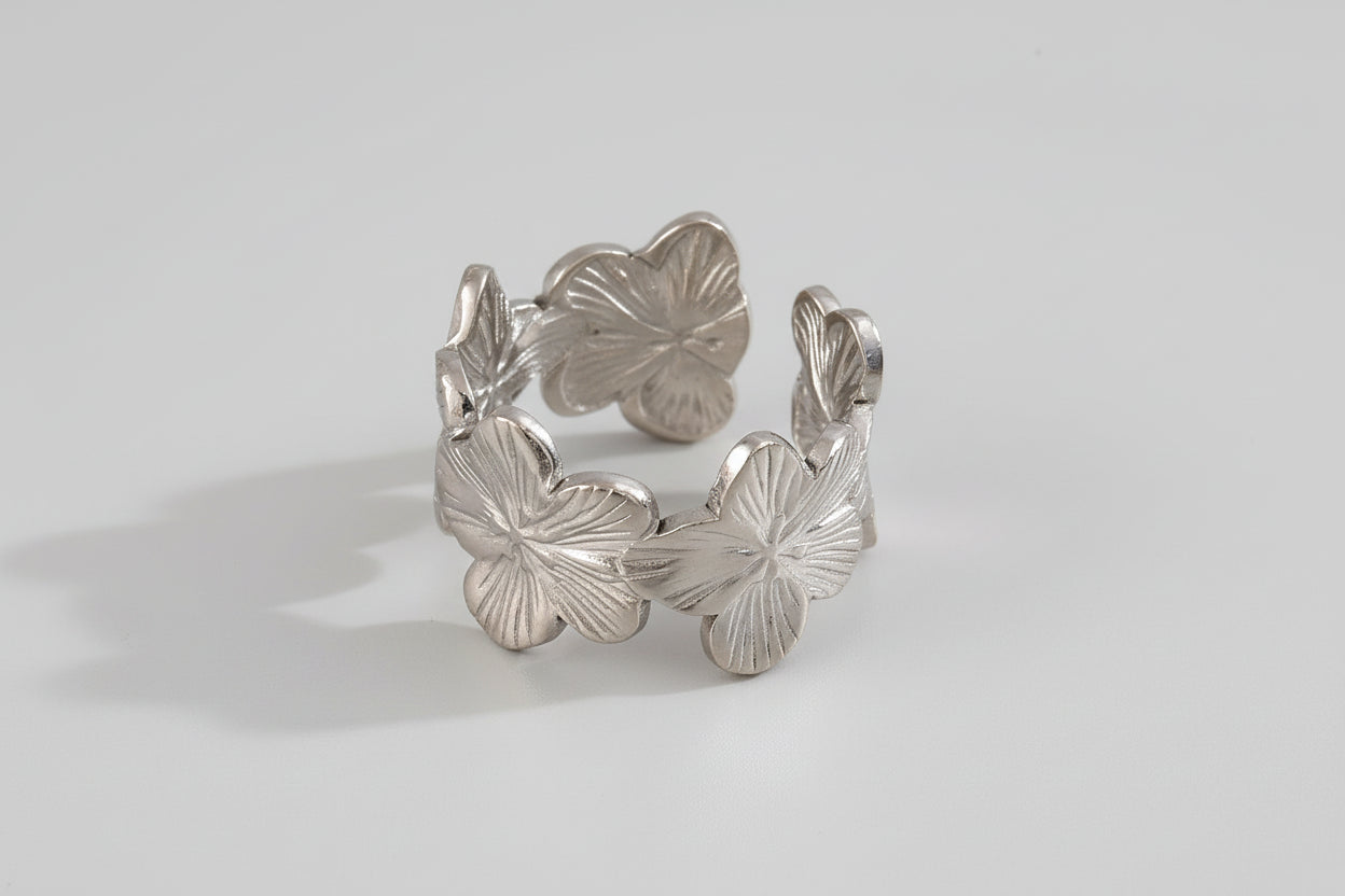 Bague Florence – Design floral élégant et moderne, plaqué or 18K